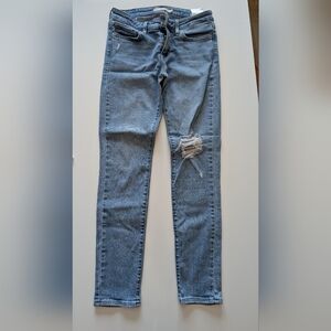 Levi's 711 Distressed Blue Skinny Jeans Size 26